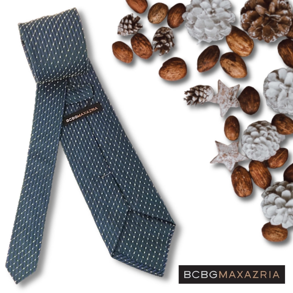BCBG MAXAZRIA | Iridescent Blue-Green Textured Necktie